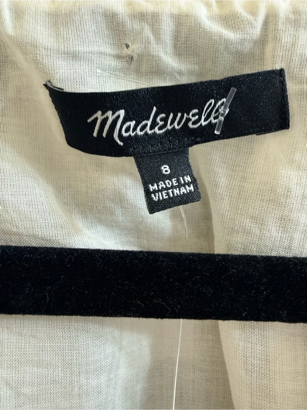 NWT Madewell Cotton-Silk Gingham Bubble-Sleeve Top – Size 8 - Picture 2 of 9